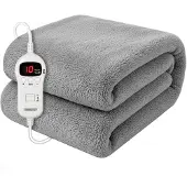 Monzana Elektrische Verwarmingsdeken Grijs 180x130cm met Timer