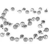 Casaria Kerstverlichting kerstballen LED Zilver 2m Ballen