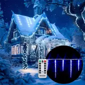 Monzana IJskristalverlichting, buiten, 40 LED's, blauw, 10,5 meter