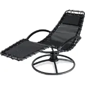 Casaria Relax Lounger Eve Antraciet met schommelfunctie