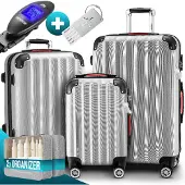 Monzana Reiskoffers Baseline 3-delige Zilver ABS accessoires