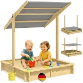 Spiel Werk Zandbak Samu 120x120cm incl Zonbescherming UV 50+