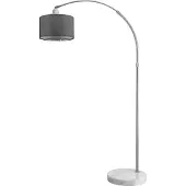 Monzana Booglamp Stoffen Kap Marmeren Voet 150-175cm Grijs
