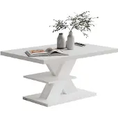 Casaria Salontafel Detroit Wit 90x60x45cm