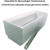 Polysan Jazz Bad met zitje 120x75cm, Wit