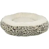 Trixie hondenmand leo soft rond pluche creme/panterprint - 50 cm