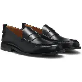 HUGO Loafers van geborsteld leer Maat 45