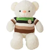 Bigbuy Gestreepte Jersey Teddybeer 100 Cm