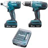 Makita combi kit DK18354X1 – Accuboor & slagschroefmachine – incl. 2 accu’s + bitsetje 31-delig
