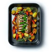 Master Class Kitchen Craft - Rechthoekige ovenschaal (met antiaanbaklaag, 39 x 28 x 7 cm)