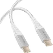 Swissten , USB-C naar USB-C kabel, aramide, snelladen, wit