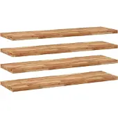 vidaXL Wandschappen 4 st zwevend olieafwerking 160x40x4 cm acaciahout