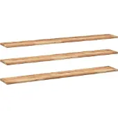 vidaXL Wandschappen 3 st zwevend olieafwerking 120x20x2 cm acaciahout