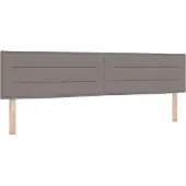 vidaXL LED Hoofdbord met LED-stripverlichting Taupe 200 cm Stof