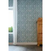 A.S. Création BAROK BEHANG | Klassiek - blauw bruin metallic - Secret Garden