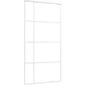 vidaXL Schuifdeur 102,5x205 cm mat ESG-glas en aluminium wit