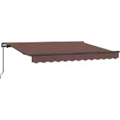 vidaXL Uitschuifbare luifel Bruin 250 x 200 cm Stof