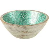 J-Line Kom mozaiek mango hout groen medium