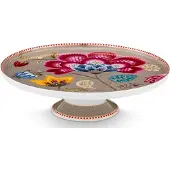Pip studio Taartplateau Home Mini Cake Tray Blooming Tales Fantasy Khaki 21 cm