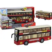 Lean Toys De lichten van de dubbeldekker stadsbus klinken rood 1:16