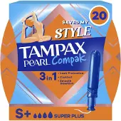 Tampax Pearl Compak Super Plus Tampons Met Inbrenghuls 20 Stuks