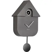 Karlsson wandklok modern cuckoo metallic metallic dark grey