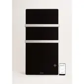 Create WARM TOWEL CRYSTAL - Elektrisch glazen handdoekenrek met wifi-Zwart