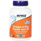 Now Omega 3 max Visolie D3 EPA DHA 90 softgels