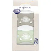 Difrax Fopspeen Siliconen Natural 6-12 mnd. Stone Sage 2st.