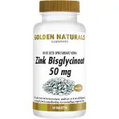 Golden naturals Zink Bisglycinaat 50 mg Tabletten