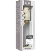 BIBS Glas Latex Medium Flow Babyfles 2+ Maanden Ivory