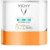 VICHY Capital Soleil Onzichtbare Zonnestick UV Aqua Spf50+ | Zeer Hoge Bescherming | Gezicht en Lippen 9 g Stiften