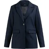 Dreimaster Lange blazer van wolmix Dames nachtblauw