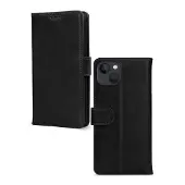 Mobilize Leren portemonnee (iPhone 13), Smartphonehoes, Zwart