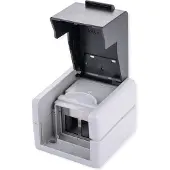 Value Wandcontactdoos | voor 2 Keystone modules | outdoor (IP44) | zwart/grijs