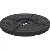 Outsunny -HDPE-Schwarz-48L x 48B x 8H cm-Schirmständer