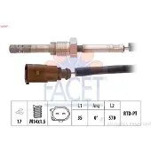 Facet 22.0267 Sensor, uitlaatgastemperatuur