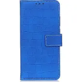 Mobigear Croco Bookcase voor Samsung Galaxy A82 5G - Blauw