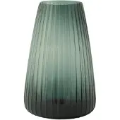 XLBoom DIM 2.0 X-Large Groen – Mondgeblazen glazen vaas met streeppatroon – Verkrijgbaar in Green | Blue | Grey – Tijdloze design vaas door Ann & GJ
