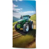 Good Morning Kinder Strandlaken Velours Aart 75x150cm - green
