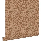 ESTAhome behang bloemmotief terracotta bruin - 50 x 900 cm - 139786
