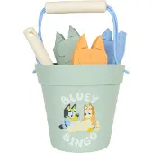 Swim Essentials - strandspeelgoed - Bluey - silicone - 1 emmer + 3 vormen + schepje - kleur