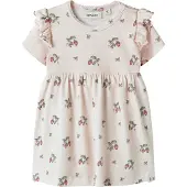 Lil´ Atelier Jurk lichtgroen / pastelroze / lichtrood
