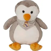 Real Madrid Pinguïn knuffel, 25 cm, beige. Beige, one size
