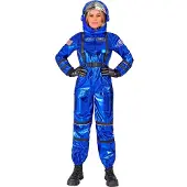 Widmann Astronaut Jumpsuit Dame Metallic - Blauw - Maat M
