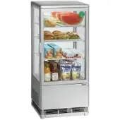 Bartscher Koelvitrine Bartscher, 3 roosters, zilver, 78L, 44(b)x96(h)x39(d), 230V/180W