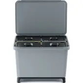 Prosperplast - Keden SYSTEMA afvalbak - 4x10L - Wit