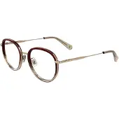 Longchamp LO2168 51/19/140 ROSE GOLD/BURGUNDY metalen bril voor dames LO2168