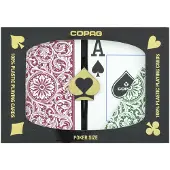 Copag Double Deck Green & Burgundy 1546 Jumbo Elite - Speelkaarten - Poker - Pvc