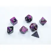 Chessex Gemini Mini-Polyhedral Black-Purple/gold Dobbelsteen Set (7 stuks)